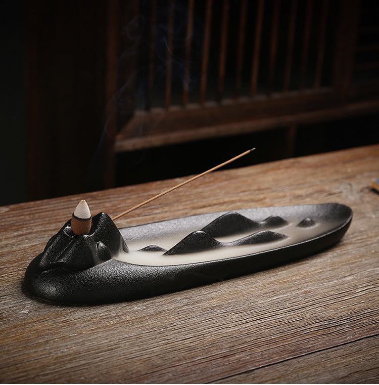 Artisano Mountain Backflow Ceramic Incense Burner