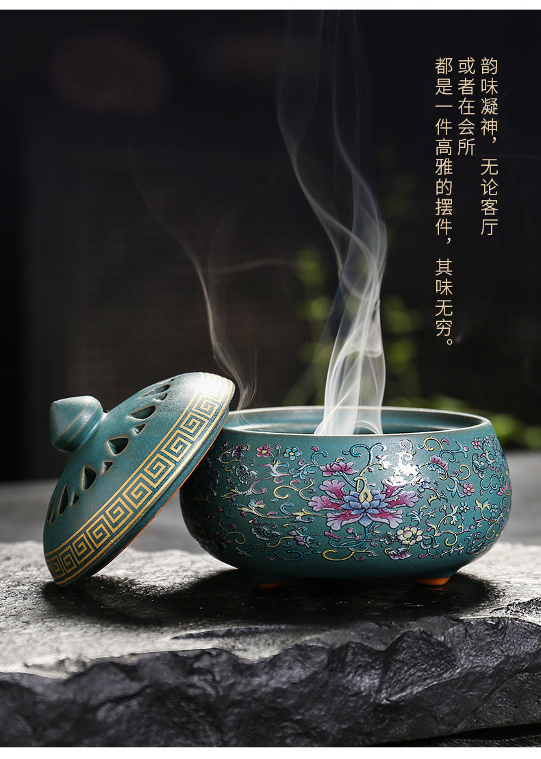 アルティザーノ オリエンタル ロータス エナメル 香炉 - 時代を超えた優雅さが花開く