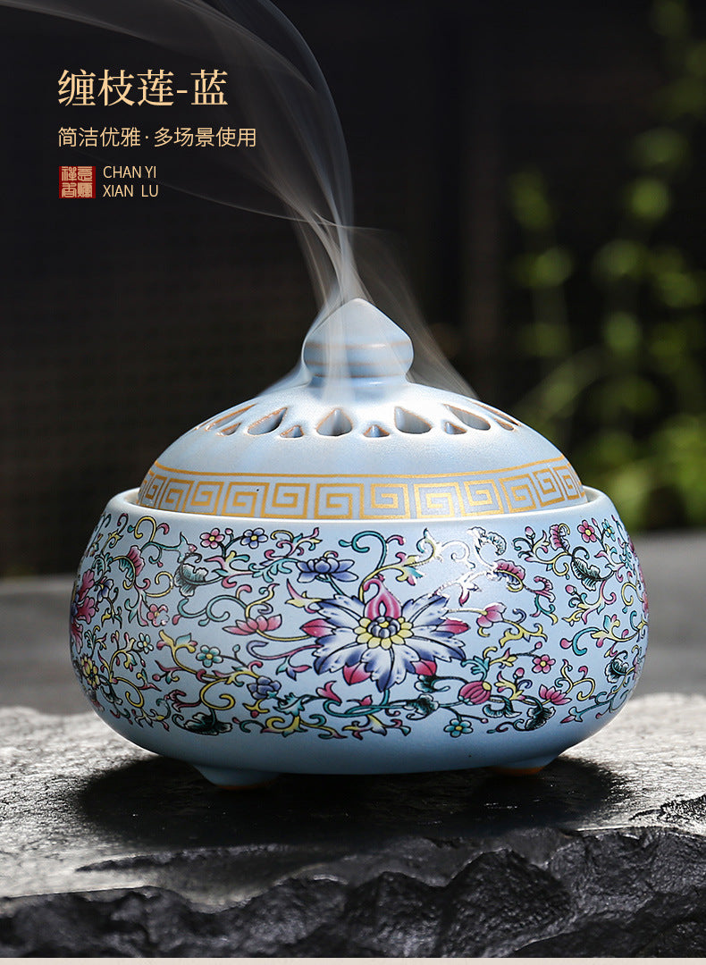 アルティザーノ オリエンタル ロータス エナメル 香炉 - 時代を超えた優雅さが花開く