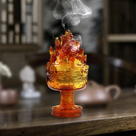 Artisano Handmade Incense Burner Flam-shaped Glass