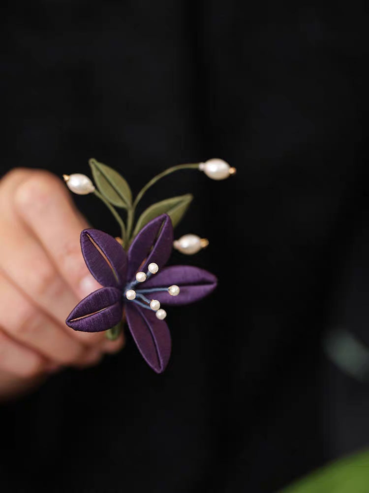 職人の手仕事によるシルクの禅花/中国無形文化遺産の花の芸術