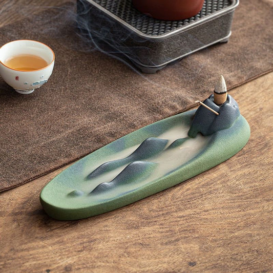 Artisano Mountain Backflow Ceramic Incense Burner